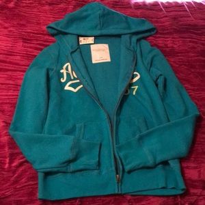 Teal Aeropostale zip up hoodie. NWT